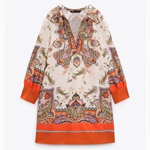Zara Multicolored Print Dress, size XL